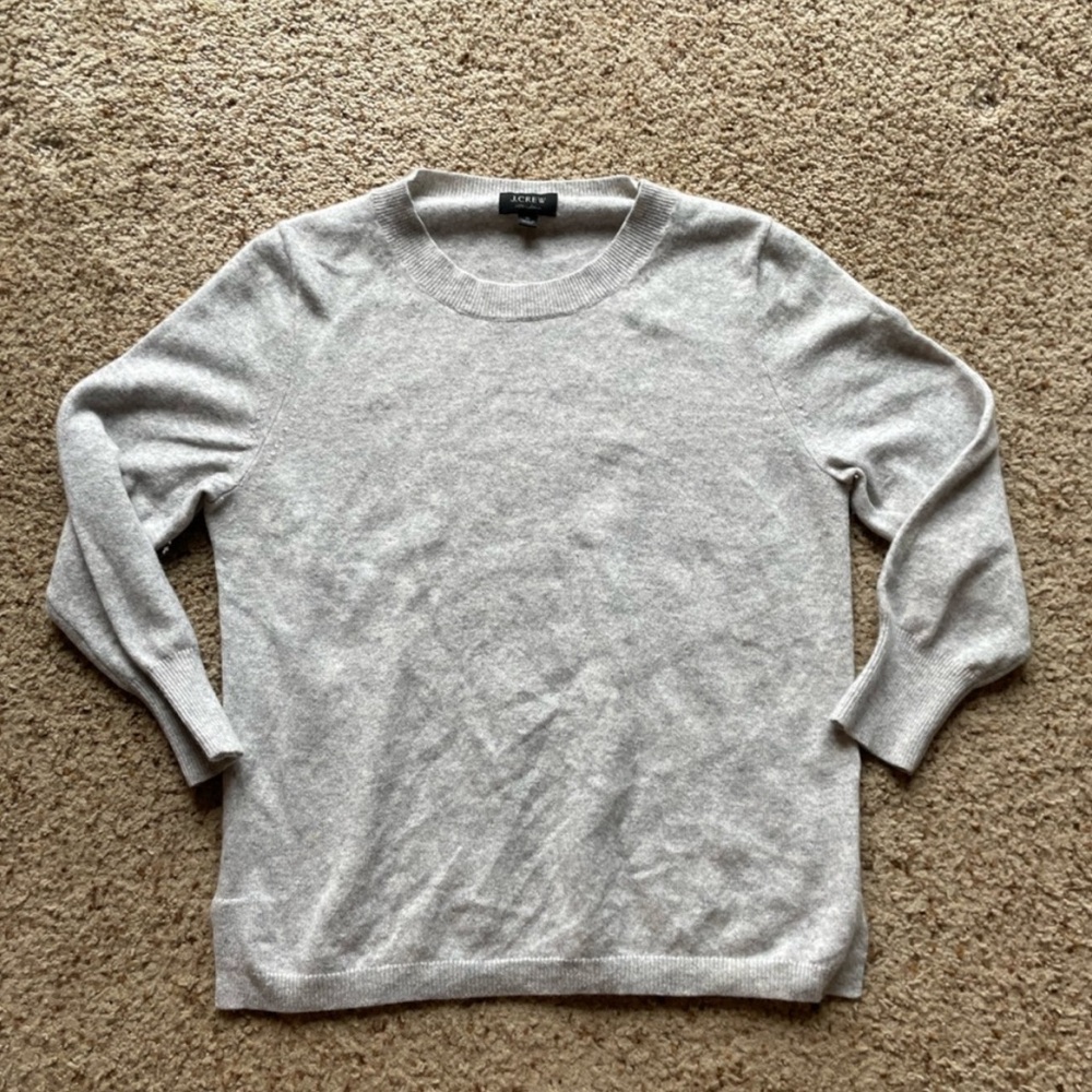 Jcrew 100% cashmere sweater size M 3/4 sleeve